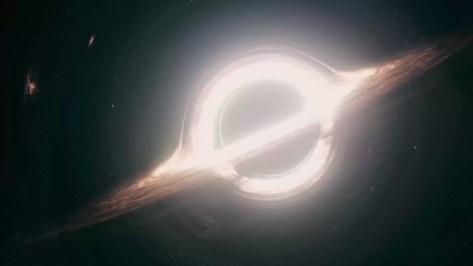 From Interstellar: A black hole eating a star