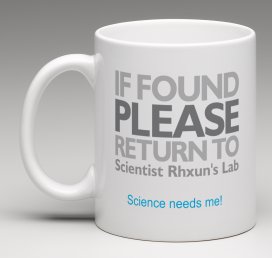 Run's mug is very important to him.